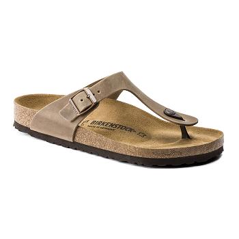Dámské Gizeh Birkenstock Oiled Læder Hnědé | CZ 43CTV